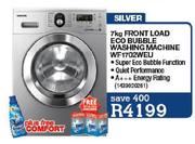 Samsung Silver Front Load Eco Bubble Washing Machine (WF1702WEU)-7Kg