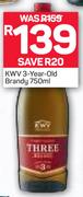KWV 3-Year-Old Brandy-750ml