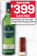 Glenfiddich 12-Year-Old Single Malt Whisky-750ml