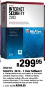 McAfee Internet Security 2013-3 User Software