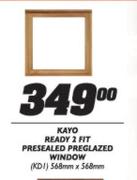 Kayo Ready 2 Fit Presealed Preglazed Window-568x568mm