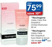 Neutrogena Visibly Clear Pink Grapefruit Face Wash Or Scrub-150ml Each