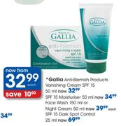 Gallia Anti-Blemish Products Vanishing Cream SPF 15-15ml