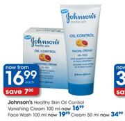 Johnson's Healthy Skin Oil Control Vanishing Cream-100ml Each