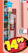 Traditions Gift Wrap Assorted-5mx70cm Each