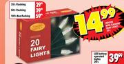 Indoor Non-Flashing Fairy Lights-20's