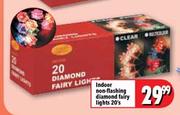 Indoor Non-Flashing Diamond Fairy Lights-20's
