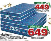 Vitafoam Erica Enkel-Of Dubbel-Skuimrubber-Matras-91cm Elk