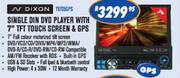 Dixon Single Din DVD Player With 7" TFT Touch Screen & GPS