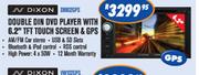 Dixon Double Din DVD Player With 6.2" TFT Touch Screen & GPS