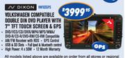 Dixon Volkswagen Compatible Double Din DVD Player With 7" TFT Touch Screen & GPS