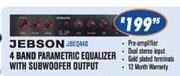 Jebson 4 Band Parametric Equalizer With Subwoofer Output