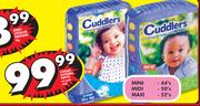 Cuddlers Disposable Nappies Mini-44's Per Pack Each