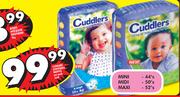 Cuddlers Disposable Nappies Midi-50's Per Pack Each