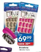 Broadway Metallic Nails-Per Pack