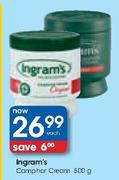 Ingram's Camphor Cream-500g Each