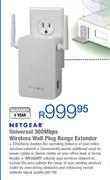 Netgear Universal 300Mbps Wireless Wall Plug Range Extender