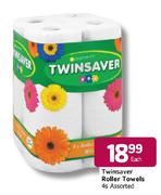 Twinsaver Roller Towels Assorted-4's Each