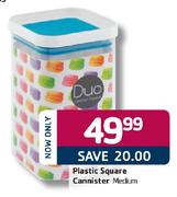 Plastic Square Cannister Medium