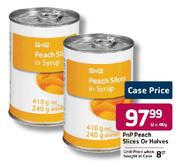 PnP Peach Slices Or Halves-12x410g