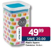 Plastic Square Cannister Medium