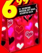 St.Valentine Medium Gift Bags Assorted-Each