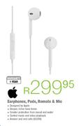 Earphones, Pods, Remote & Mic