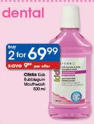 Clicks Kids Bubblegum Mouthwash-2x500ml