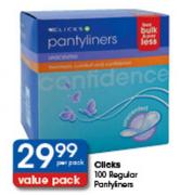 Clicks 100 Regular Pantyliners-Per Pack