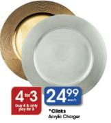Clicks Acrylic Charger-Each