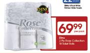Dinu Rose Collection Toilet Rolls-18's Per Pack