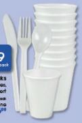 Clicks 10 Plastic Knives, Forks Or Dessert Spoons-Per Pack