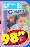 Cuddlers Disposable Nappies Maxi Plus-48's Per Pack