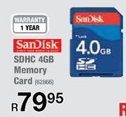 Sandisk SDHC 4GB Memory Card