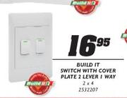 Build It Switch With Cover Plate 2 Lever 1 Way-2x4