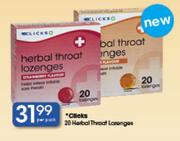 Clicks 20 Herbal Throat Lozenges-Per pack