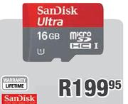 Sandisk Ultra Micro SDHC 16GB Memory Card-Each