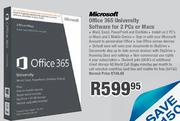 Office 365 University Software For 2 PCs Or Macs-Each