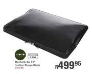 Knomo Macbook Air 13" Leather Sleeve Black