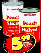 Riterbrand Peach Halves/Slices in Syrup-410g each