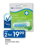 Clicks Nasal Inhaler Stick-2 x 2gm