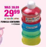Snookums Formula 4 Divison Container-Each