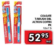 Colgate T/Brush DBL Action Coffin PK - 12x1's