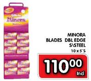 Minora Blades DBL Edge S/Steel - 10x5's