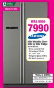 Samsung Metallic Silver Side By Side Fridge (RSA1NTMG/XFA)-550 Ltr