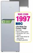 KIC White Top Freezer Fridge (KTF518WH)-170Ltr
