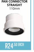 Pan Connector Straight 110mm - Each