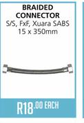 Braided Connector S/S, FXF, Xuara SABS 15X350mm - Each