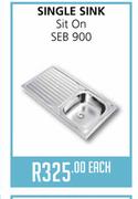 Single Sink Sit On SEB 900 - Each