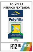 Polyfilla Interior/Exterior-500g Each